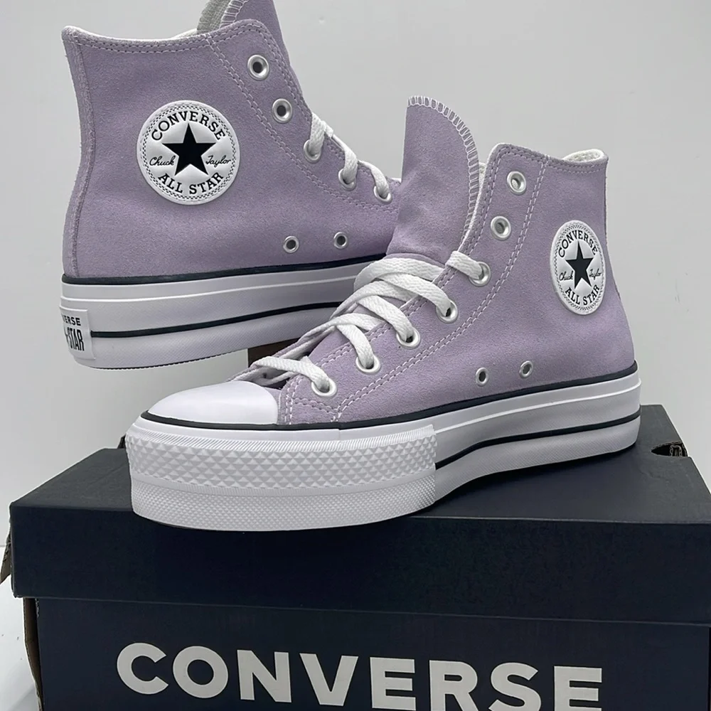 Converse Women's A15198C CTAS LIFT HI VAPOR VIOLET/WHITE/BLACK High Top Platform
